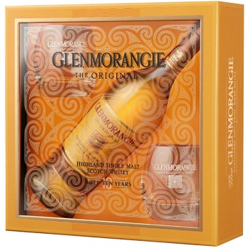 Glenmorangie Original 10 Years Whiskey 40% 0.7l + 2 Cups Cardboard Packaging - buy, prices for Tavria V - photo 1