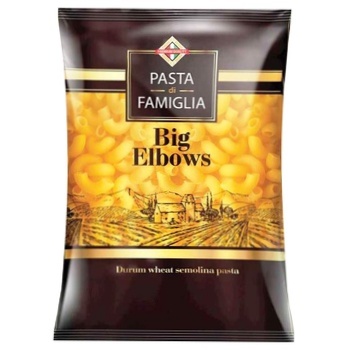 Макарони Pasta Di Famiglia ріжки великі 400г - купити, ціни на Чудо Маркет - фото 1