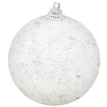 Koopman White Christmas Bulb with Sequins  8cm - buy, prices for METRO - photo 1