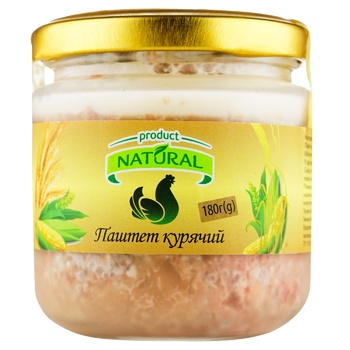 Паштет курячий Natural 180г - купити, ціни на NOVUS - фото 1