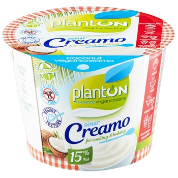 Planton Vegan Sour Cream 15% 200g - buy, prices for Auchan - photo 2