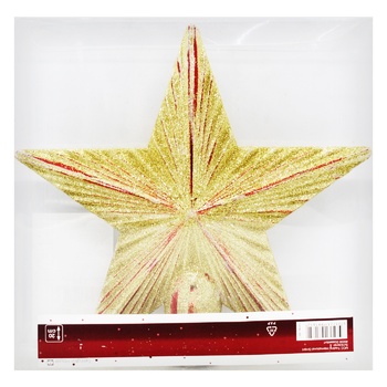 Tarrington House Christmas Decoration Tree Top Gold Star 20cm - buy, prices for METRO - photo 1