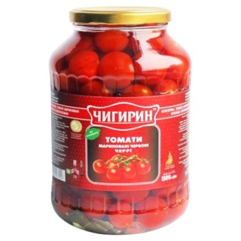 Chygyryn Marinated Red Cherry Tomatoes 1.5l - buy, prices for Vostorg - photo 1