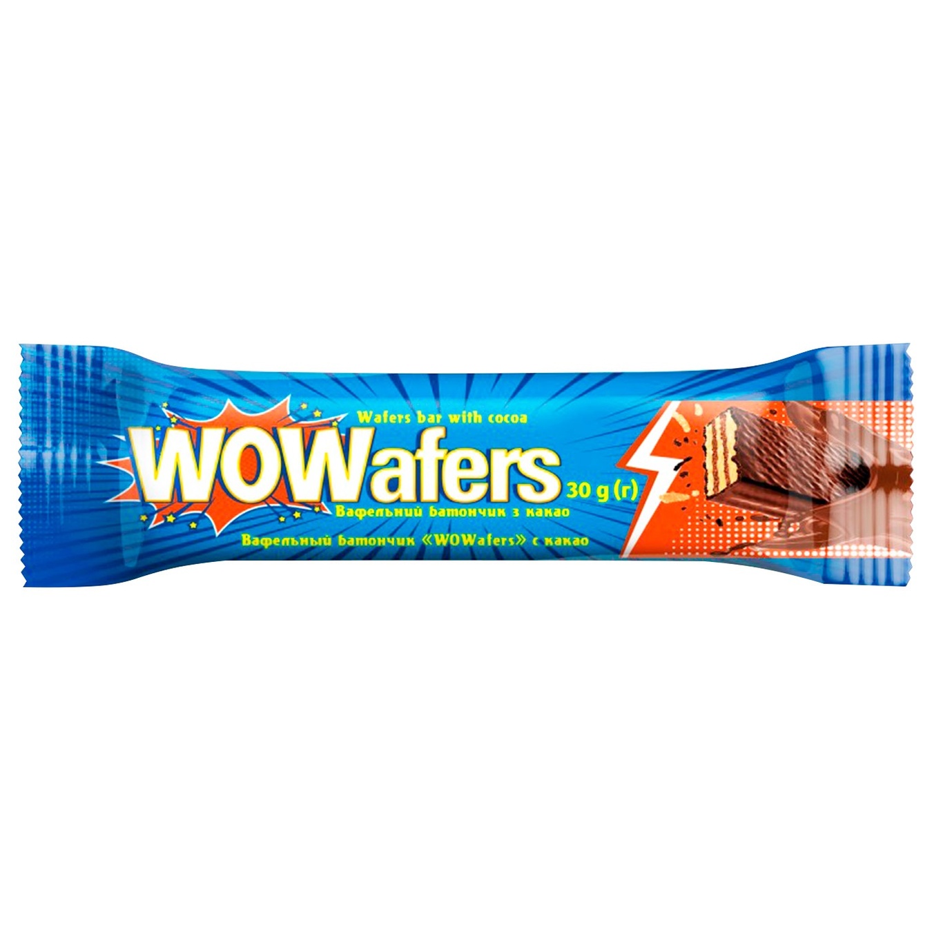 

Батончик КБФ WOWafers вафельный с какао 30г