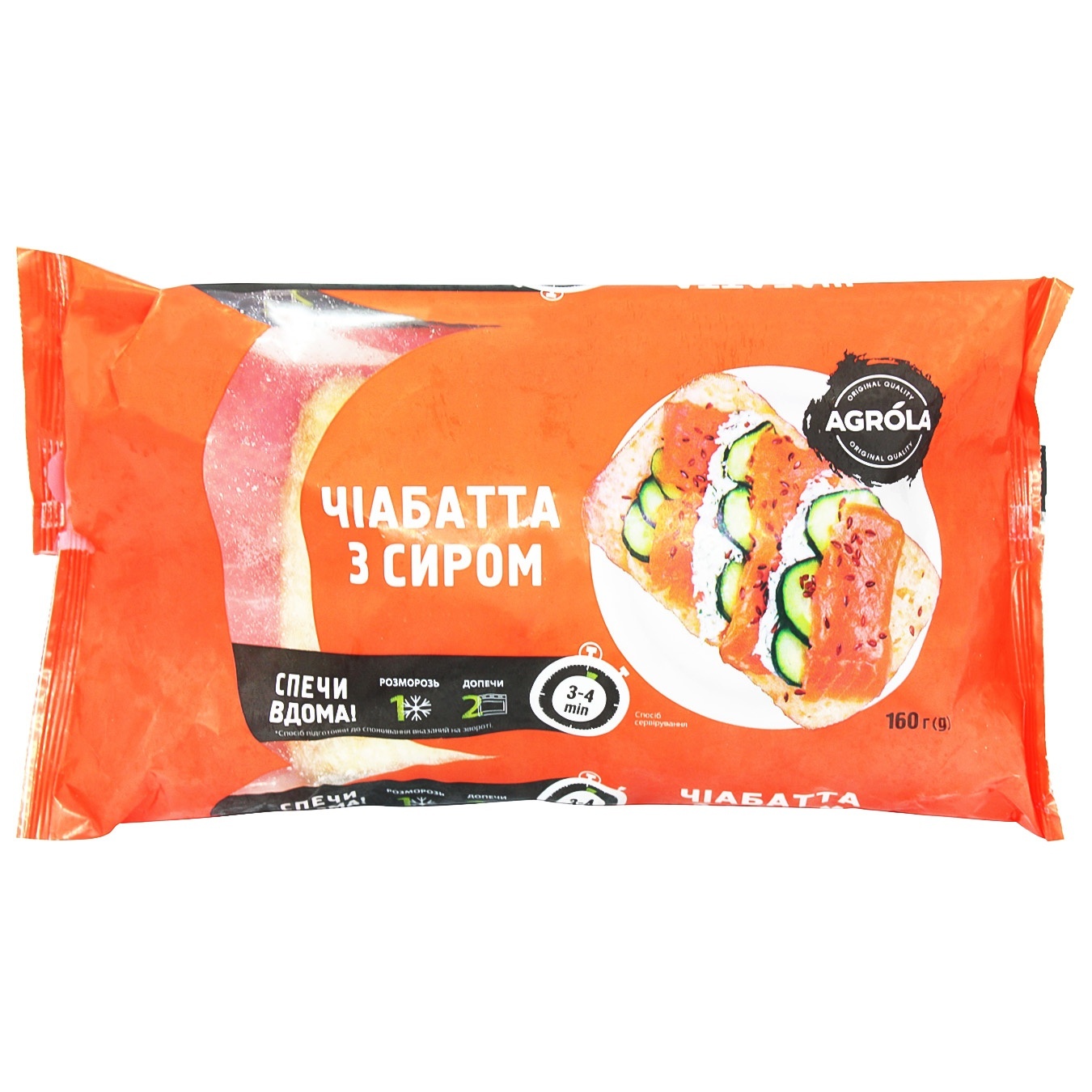 

Чиабатта Agrola с сыром 160г