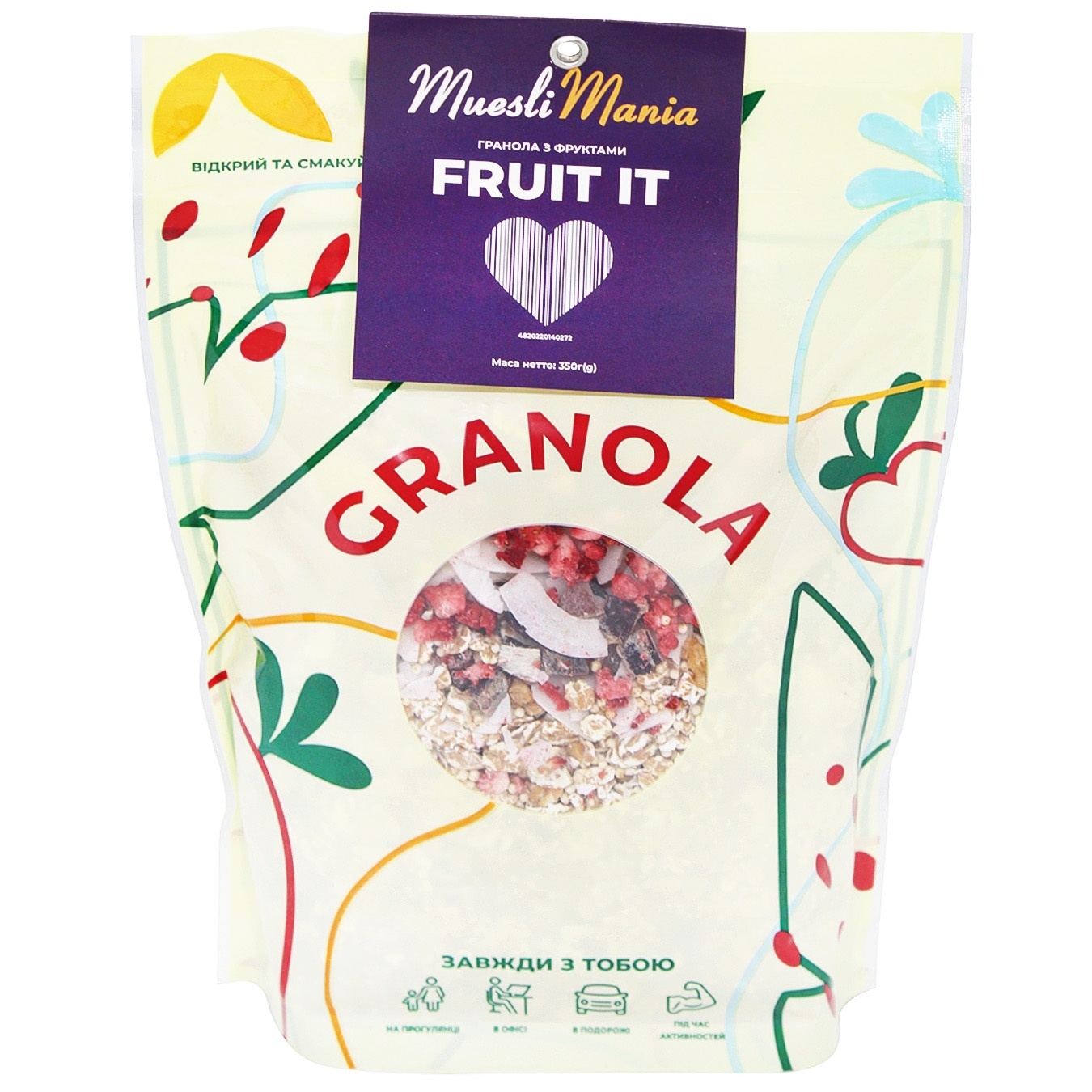 

Гранола Muesli Mania Фрукты 350г