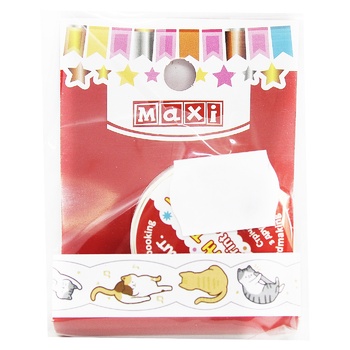 Maxi Decorative Tape Figured with Foil Print Cats 20mm*2m