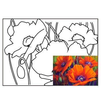 Rosa Start Still Life #9 Canvas on Cardboard with an Outline 30х40cm - buy, prices for - photo 1