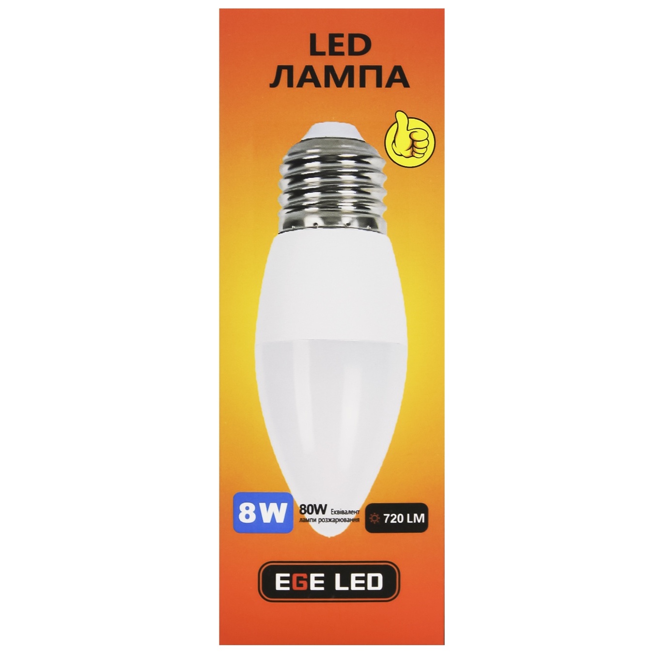 

Лампа Led 8W E27 ТС001