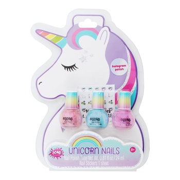 Лак для ногтей Make It Real Единорог голографический 3шт - купить, цены на КОСМОС - фото 1