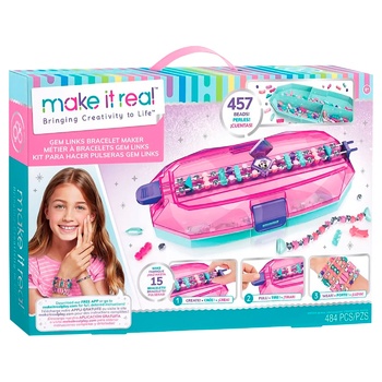 Make It Real Gem Links Bracelet Maker Creativity Set