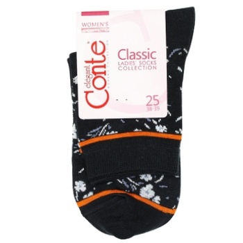 Conte Classic Women's Socks 7C-22P s.25 199 graphite - buy, prices for - photo 1