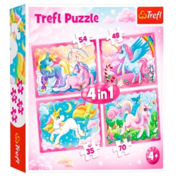 Trefl The Magical World of Unicorns 4in1 Puzzle 207elements - buy, prices for Vostorg - photo 1