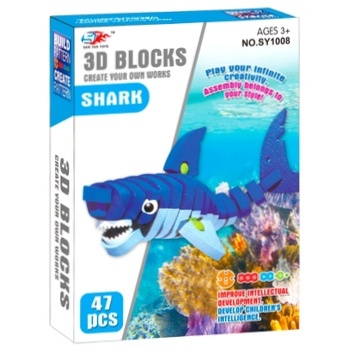 Конструктор м'який Sen Yan Toys Акула 47елементів - купити, ціни на - фото 1
