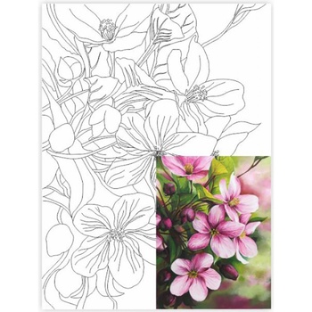 Rosa Start Still Life #28 Canvas on Cardboard with an Outline 30х40cm - buy, prices for - photo 1