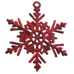 Украшение новогоднее снежинка в ассортименте 6см