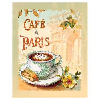 Ideyka Cafe a Paris 1 Bead Embroidery Kit 20х25cm