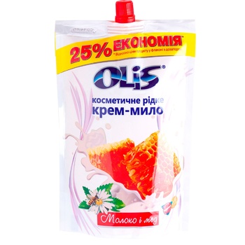 Olis Liquid Cream-soap Milk and Honey 500ml - buy, prices for MegaMarket - photo 1