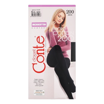 Conte Elegant Microcotton 200Den Women's Tights s.5 Nero - buy, prices for Vostorg - photo 2