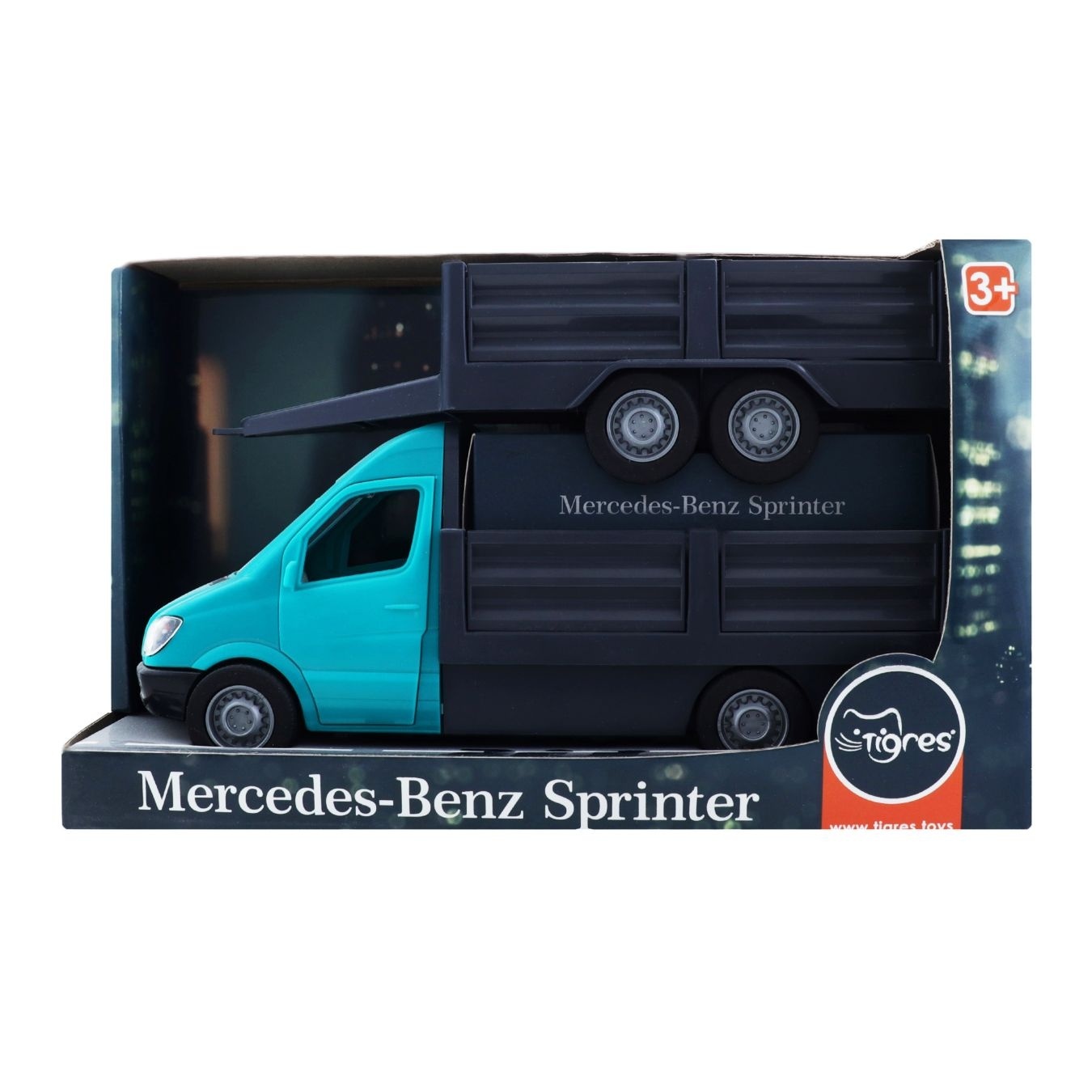 

Игрушка Tigres Mercedes-Benz Sprinter бортовой с прицепом