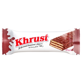 Khrust Waffle Bar With Cocoa 25g - buy, prices for Epicentr FOOD - photo 1