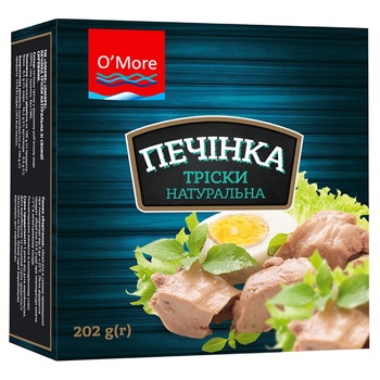 O'More Natural Cod Liver 202g - buy, prices for EKO Market - photo 1