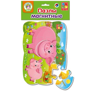 Пазл Vladi Toys Свинка и поросенок магнитный - купить, цены на - фото 1