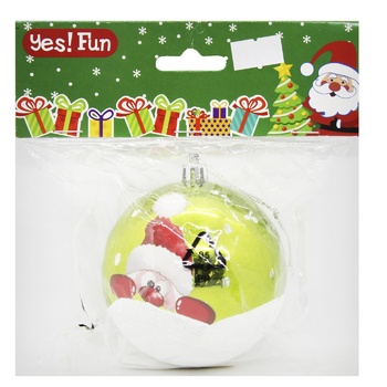 Украшение Yes!Fun Шар Дед Мороз 8см