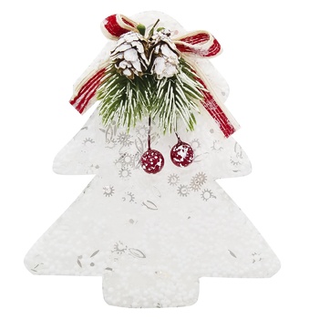 Stolyar White Christmas Tree Decoration With Decor 11x13cm - buy, prices for MegaMarket - photo 1