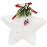 Stolyar Star White Decoration With Decor 15x15cm