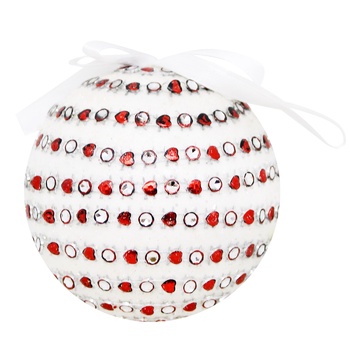 Ball With Red And Silver Rhinestones Decoration - buy, prices for - photo 1