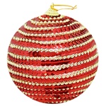 Новорічна прикраса Куля червона 10см