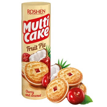 Roshen Multicake Cookies with Cherry-Coconut Filling 180g