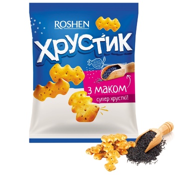 Крекер Roshen Хрустик з маком 360г - купити, ціни на Восторг - фото 2