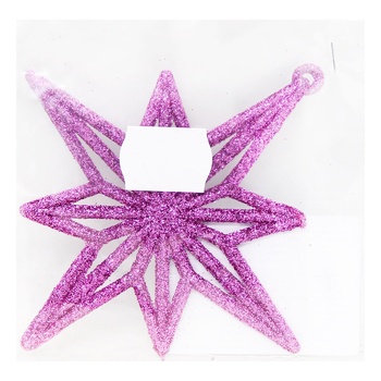 New Year's Suspended Star Octagonal Decoration 11cm in assortment - buy, prices for Za Raz - photo 3