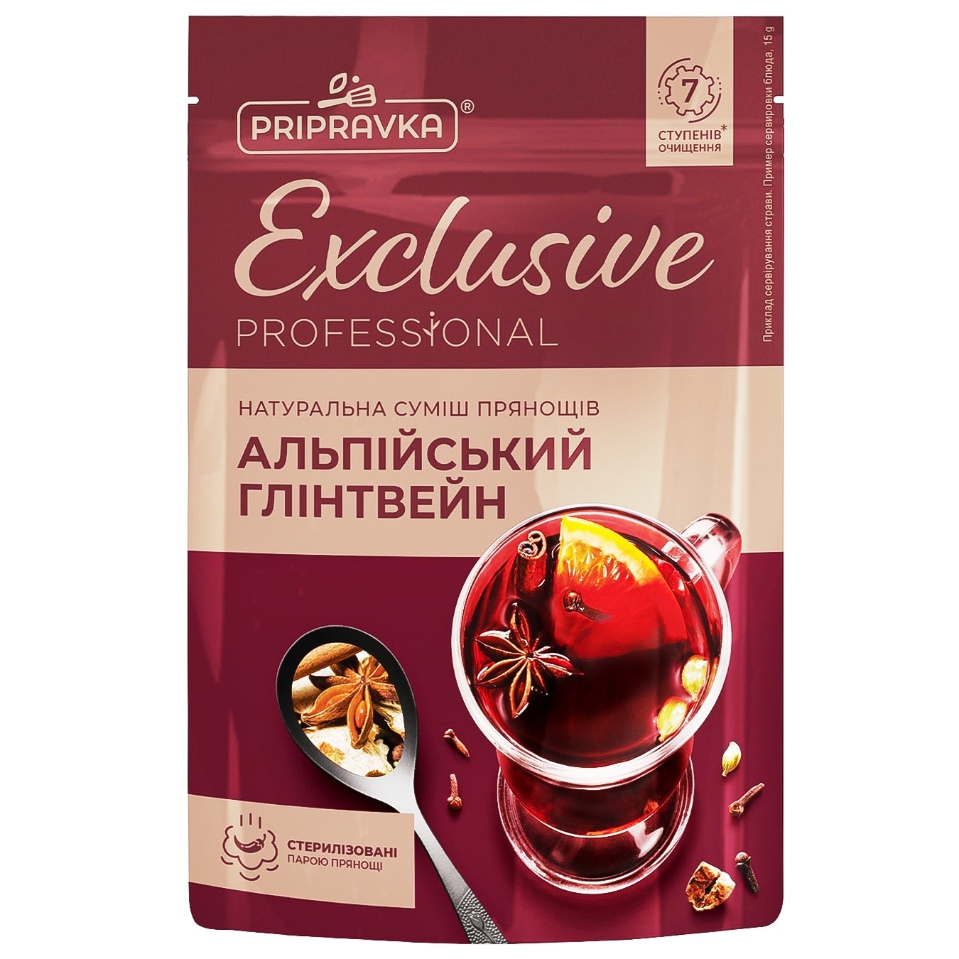 

Смесь пряностей Альпийский глинтвейн Exclusive Professional PRIPRAVKA 15г