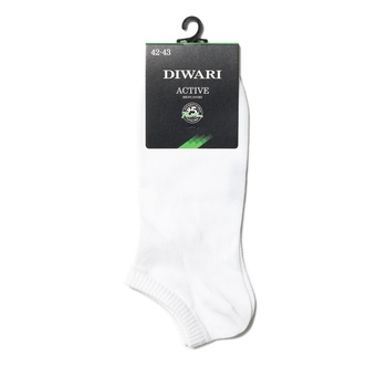Шкарпетки чоловічі Diwari Active ультракороткі р.29 000 білий 15С-74СП - купити, ціни на ULTRAMARKET - фото 1