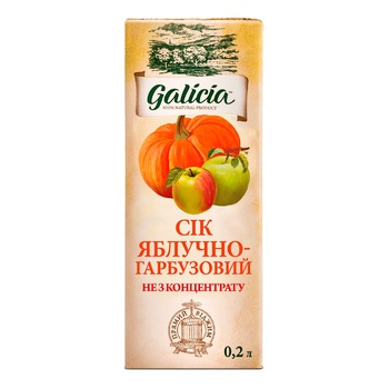 Сок Galicia Яблочно-тыквенный 200мл - купить, цены на - фото 2