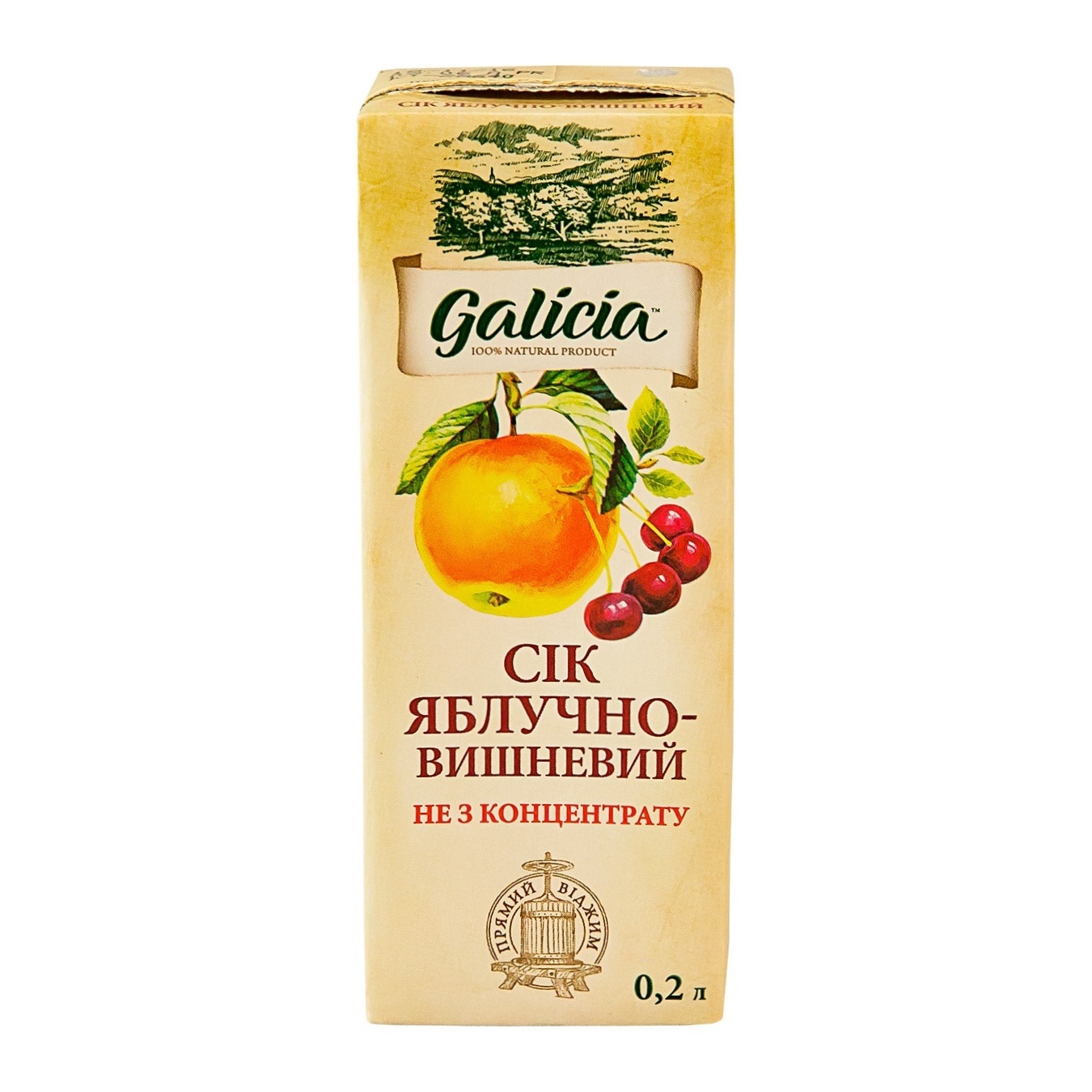 

Сок Galicia яблочно-вишневый 0,2л