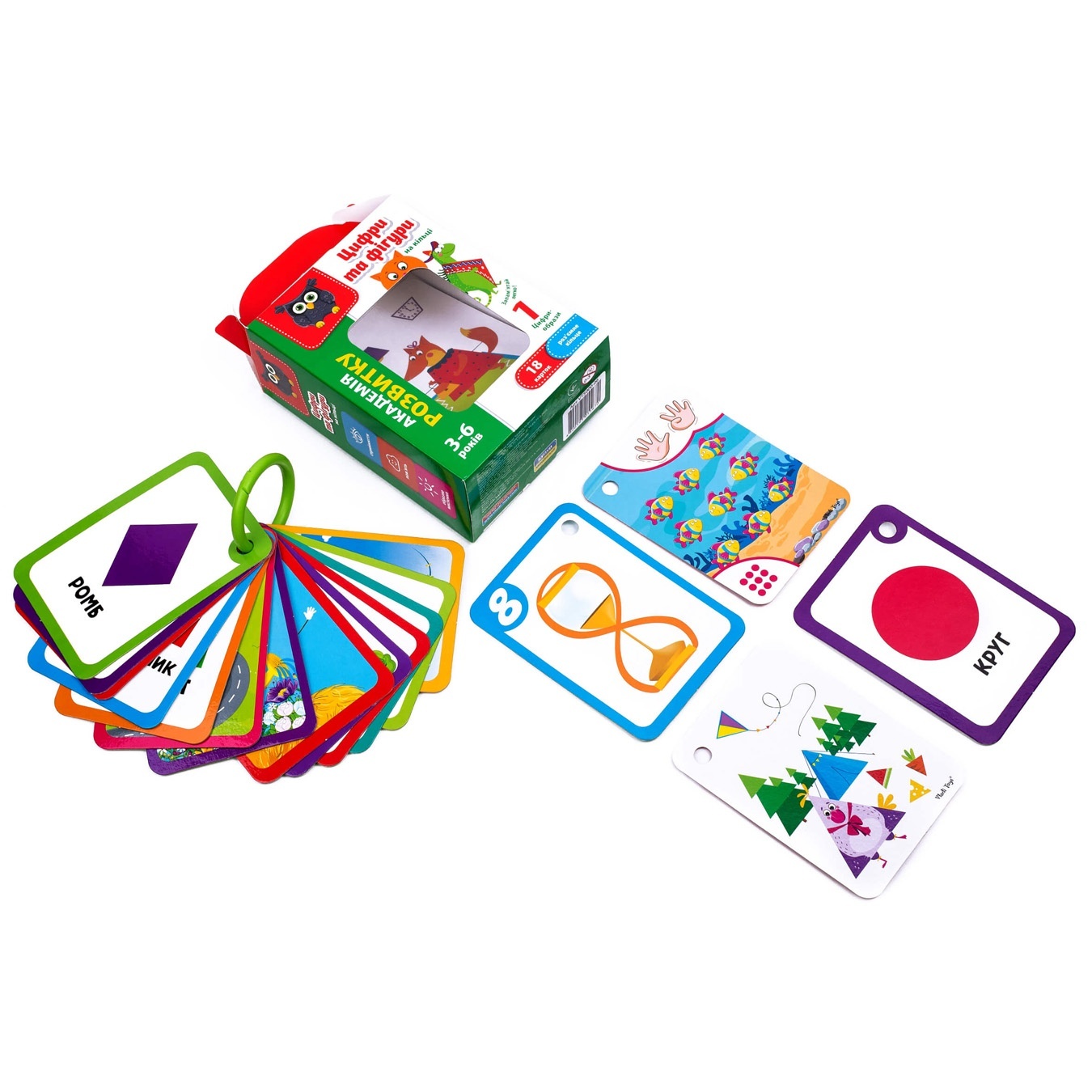 

Игра развивающая Vladi Toys Цифры и фигуры на кольце укр