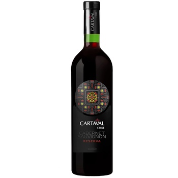 Вино Cartaval Cabernet Sauvignon Reserva червоне сухе 14% 0,75л - купити, ціни на МегаМаркет - фото 1