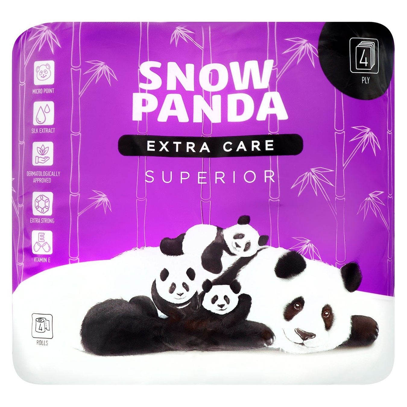 

Туалетная бумага Snow Panda superior четырехслойная 4шт