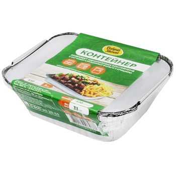 Dobryi Zvychai Aluminum Disposable Container with Lid 430ml 3pcs - buy, prices for - photo 2
