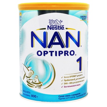 Смесь молочная сухая Nestle Nan Optipro 1 с рождения 800г - купить, цены на ЕКО Маркет - фото 1