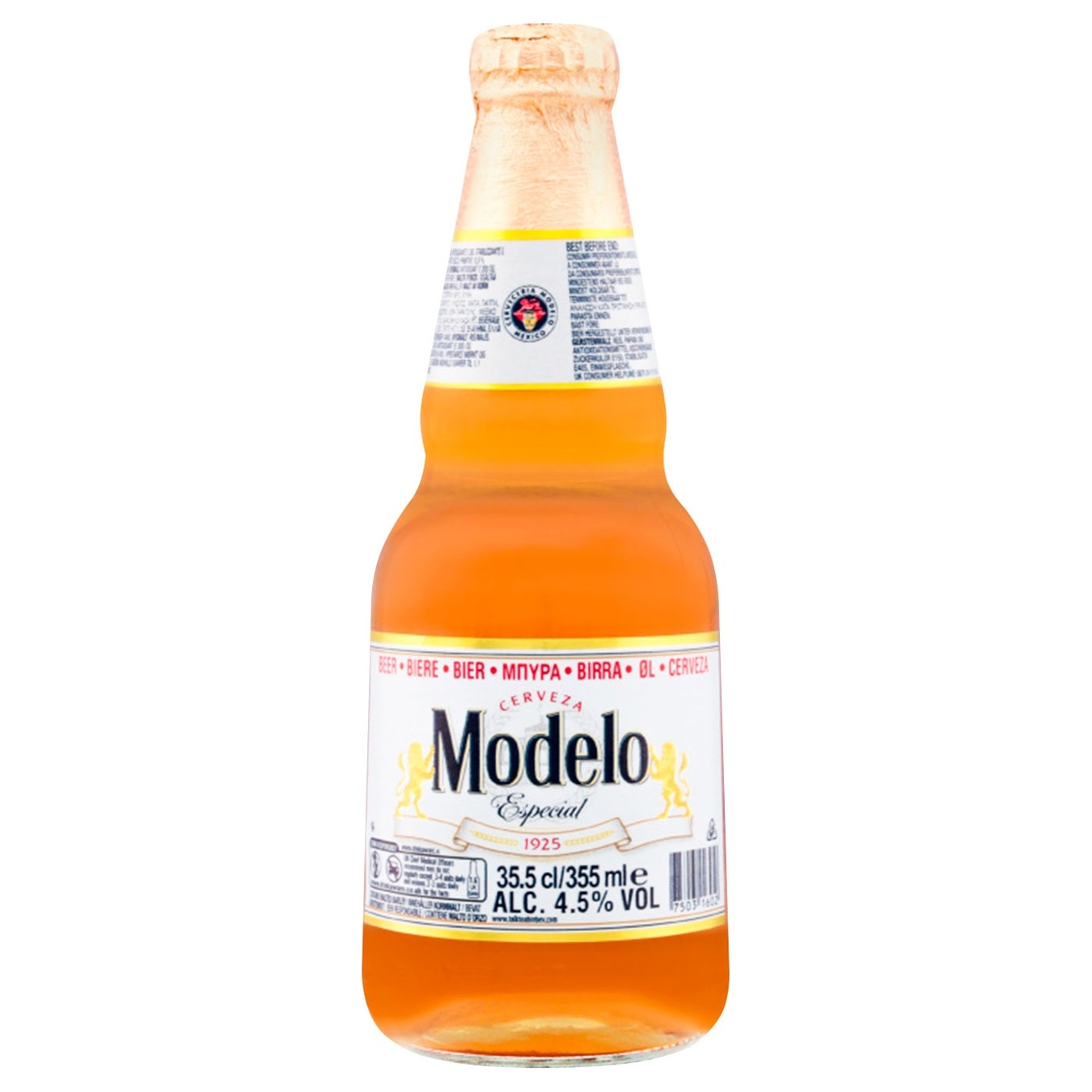 

Пиво Modelo Especial светлое 4,5% 0,355л