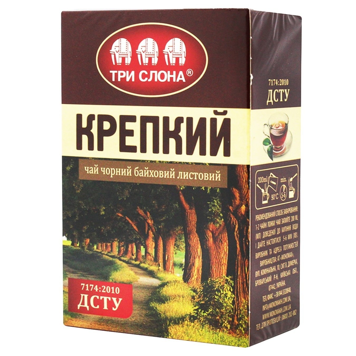 

Чай черный Три Слона Крепкий байховый листовой 80г