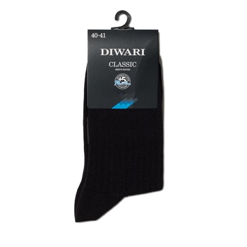 Diwari Classic Men's Socks s.25 001 black 5C-08SP - buy, prices for ULTRAMARKET - photo 1