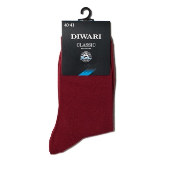 Diwari Classic Men's Socks s.27 000 burgundy 5C-08SP - buy, prices for MegaMarket - photo 1