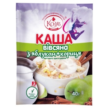 Каша Козуб овсяная с яблоком и корицей 40г - купить, цены на - фото 2