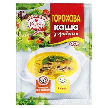 Каша горохова Козуб з грибами 40г